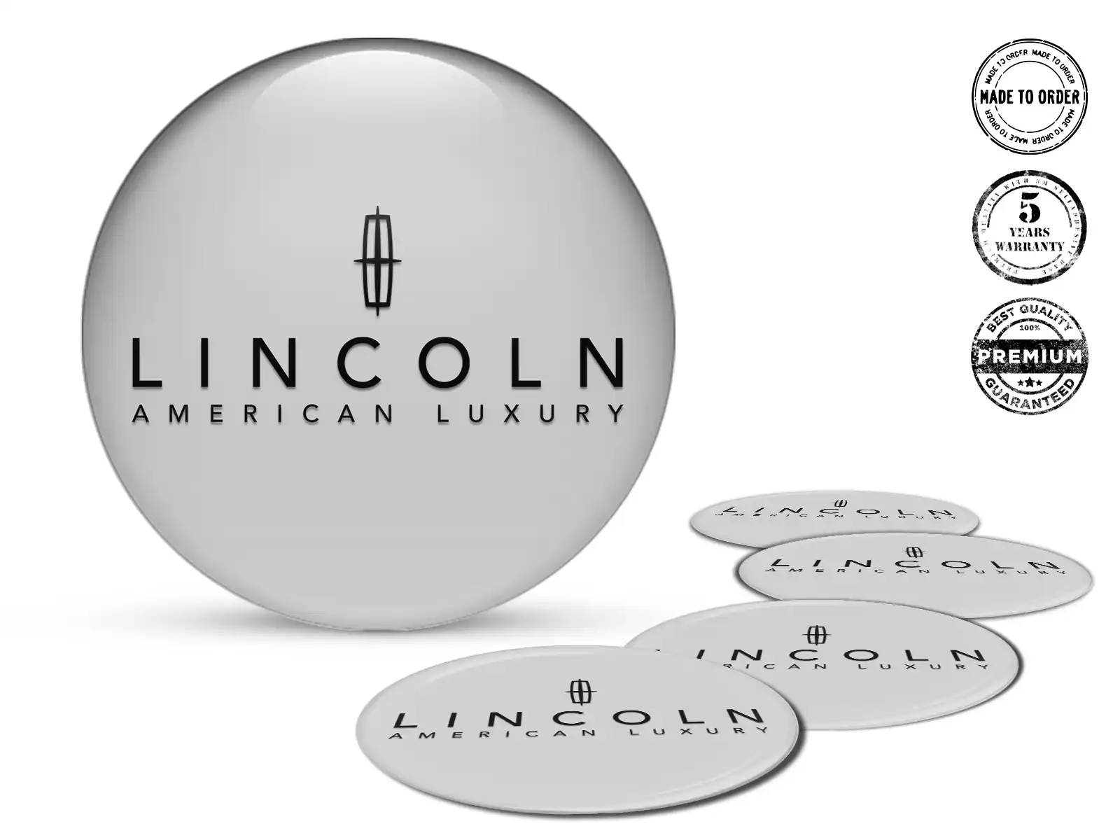 Lincoln Pegatinas de Aro para Autos Diseño Bombado Elegante
